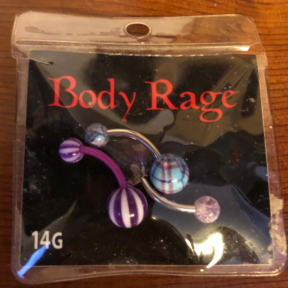 Body Rage Lot of 3 Belly Piercings